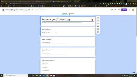 Google Forms for Parent Contacts