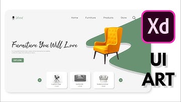 Furniture Store Web App UI Design made with Adobe XD | Speed Art | Simple | Clean | UI
