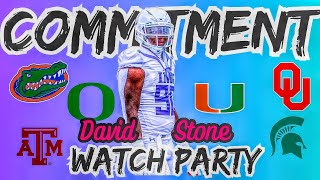 5🌟 David Stone Commits 🎉 WATCH PARTY 🥳