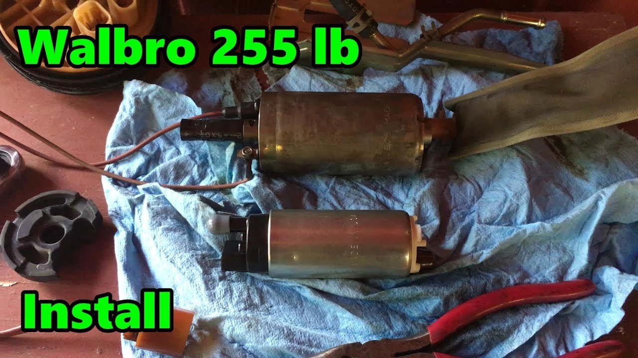 Walbro 255 fuel pump Install on the 240sx (S14) drift build YouTube