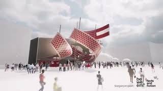 အနာဂတ် construction ကို sustainable နည်းလမ်းနဲ့ ပြသထားတဲ့ iconic spiral structure Austria Pavilion