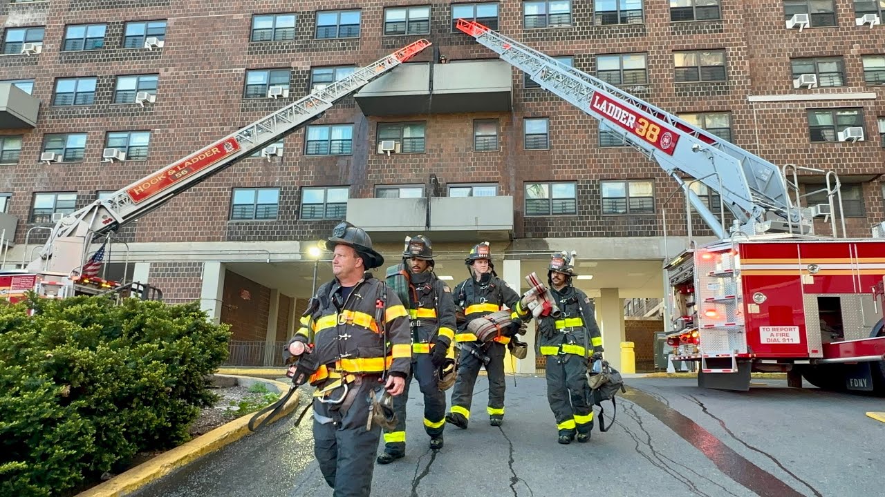 FDNY Bronx 10-77 Box 3178 Fire 3rd Floor Balcony Twin Parks Towers Quickly Knocked Down
