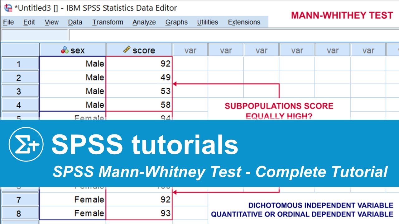 Wilcoxon Mann Whitney Test Spss