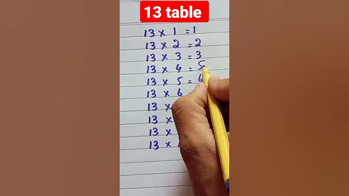 #math trick #table trick 13 table in easy trick #shorts #viral #video