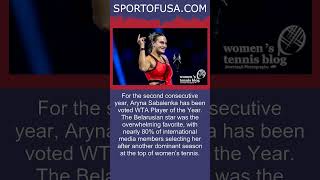 80% of media pick Sabalenka as WTA Player of the Year 2025 #shorts