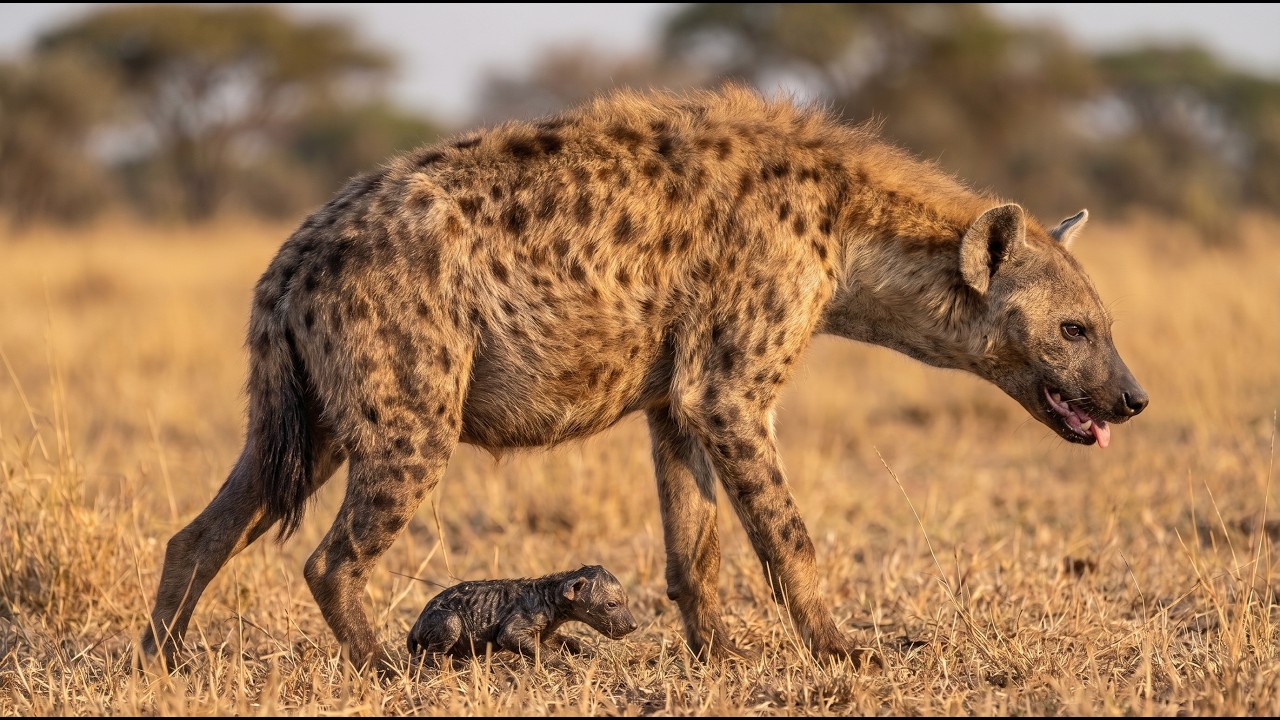 Spotted Hyena Birth and Motherhood Challenges