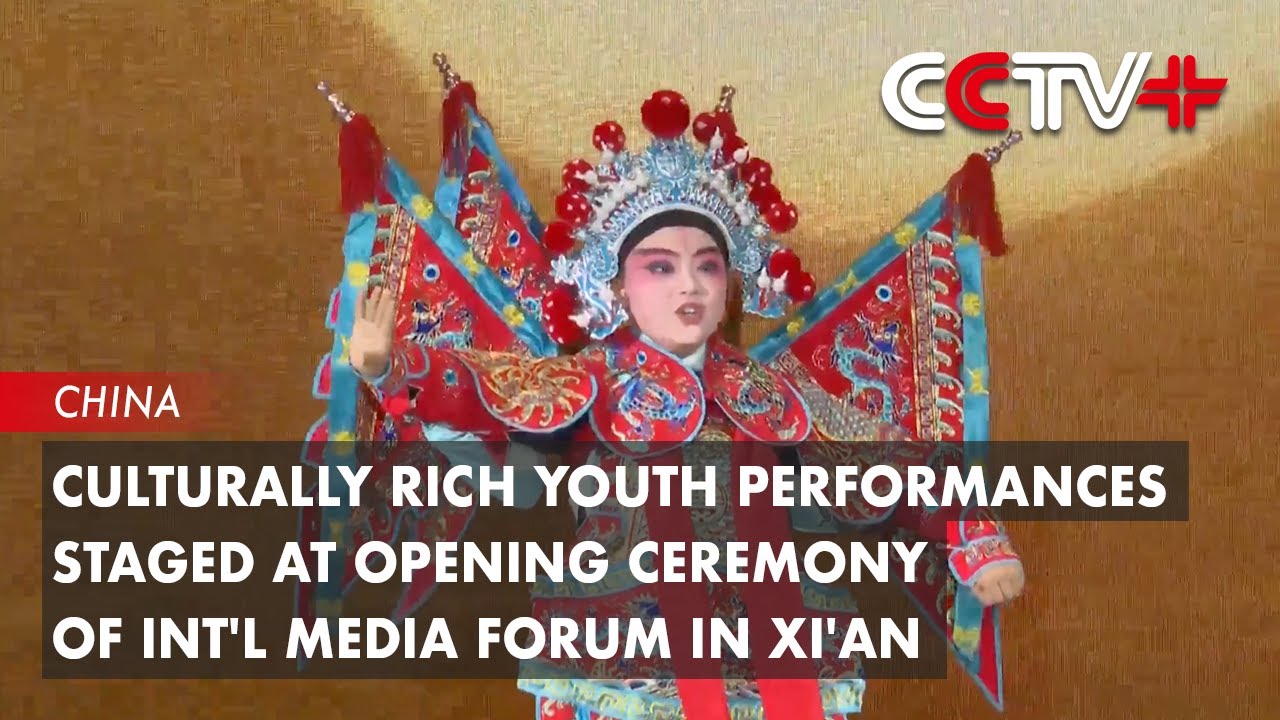 На церемонии открытия Международного медиафорума в Сиане состоялись выступления молодежи, предста...