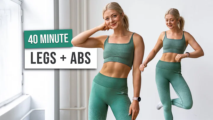 40 MIN LEAN LEGS AND TONED ABS Workout - No Equipment, No Repeat, Low Impact Home Workout