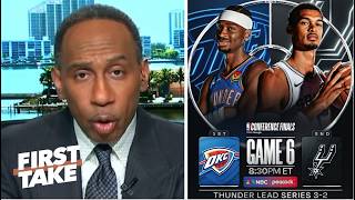 FIRST TAKE | SGA will send Wemby to CANCUN! - Stephen A. claims Thunder will FINISH Spurs tonight