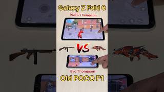 120 FPS🔥 vs 40FPS😈- Galaxy Z Fold 6 vs Old POCO F1 - PUBG THOMPSON vs FreeFire Evo THOMPSON #bgmi