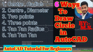 Circle Drawing Method in autoCAD || How to draw circle in autoCAD #autocad #technologynaaz