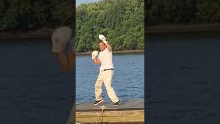 Shadow Boxing on the Dock in Dockers Humanity Fun and Nature #fun #nature #shadowboxing