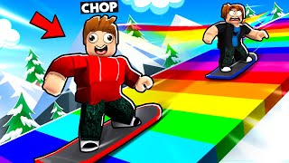 ROBLOX SKI RACE CLICKER CHALLENGE WITH CHOP