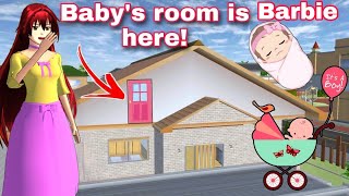 توجد غرفة بيبي باربي سريه There's a Secret Baby Barbie Room in girl house in SAKURA SCHOOL SIMULATOR screenshot 4