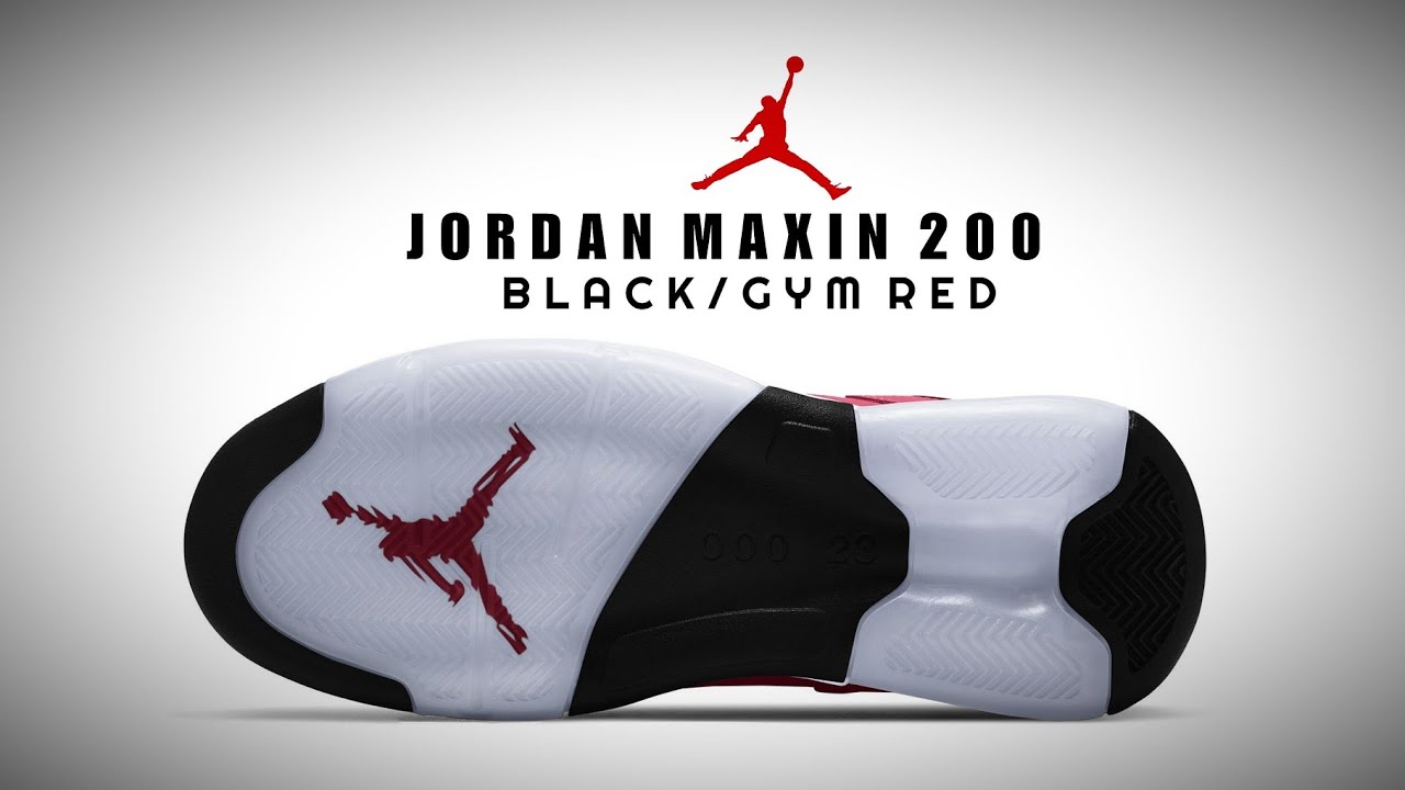 jordan maxin 200 white black gym red