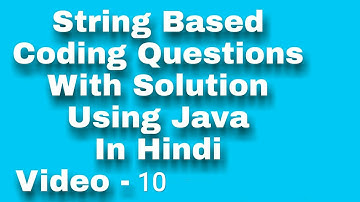 Count number of word in a string using Java in Hindi Video - 10.