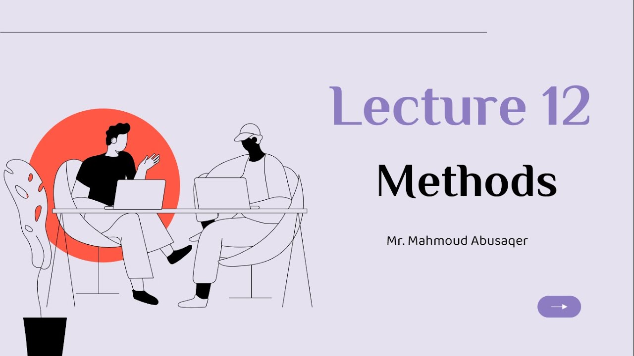 Week 14 Lecture 12, Methods - YouTube
