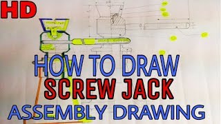 Celebrity How to draw Screw Jack Assembly Drawing Net Worth