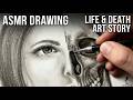 ASMR &amp; Soft Spoken Charcoal Drawing &amp; the Story Behind the Struggles