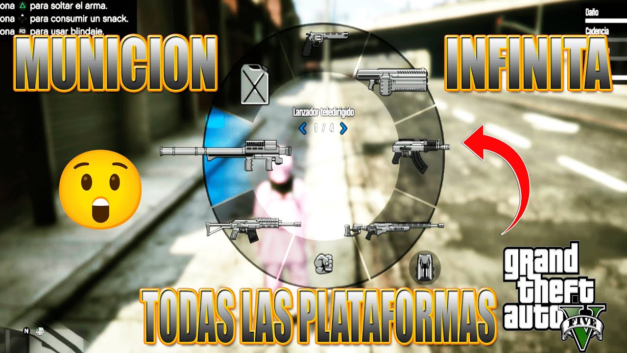 NUEVO! COMO TENER MUNICIÓN INFINITA EN GTA 5/SIN RECARGA SOLO SIN AYUDA