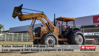 [VENDIDO] Trator Valmet 1280 4×4 ano 1998 com apenas 3.741 horas e conjunto de Lâmina