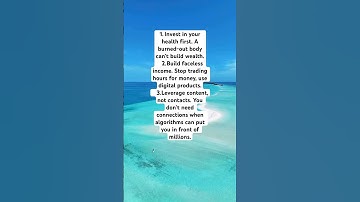 The 3 things I wish I started sooner. Which one will you start today? 💸🌴#liveperfected