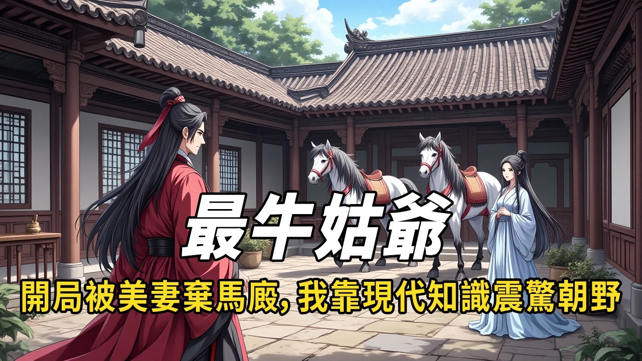 《最牛姑爺：開局被美妻棄馬廄，我靠現代知識震驚朝野》博物館員穿越成廢婿，洞房夜被丟馬廄？他吟詩震才女，賣婚服救母，霸氣護家虐惡霸，靠現代知識逆襲成就舉世無雙！