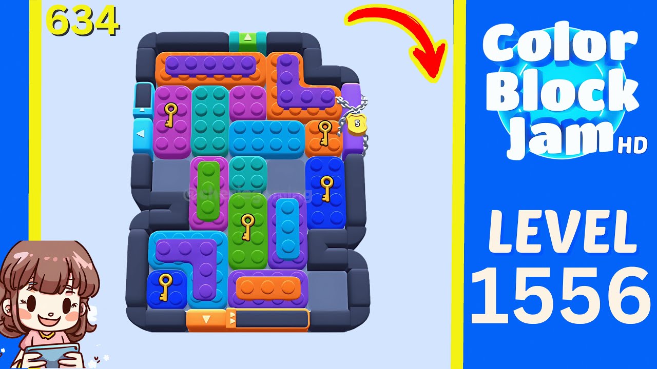 Color Block Jam Level 634 (1556) Solution Walkthrough - YouTube