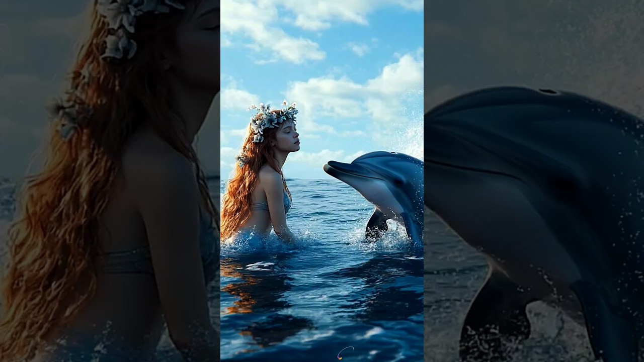 "When a Mermaid Meets Her Dolphin Friend 🐬💙 | Ocean’s Purest Connection" 