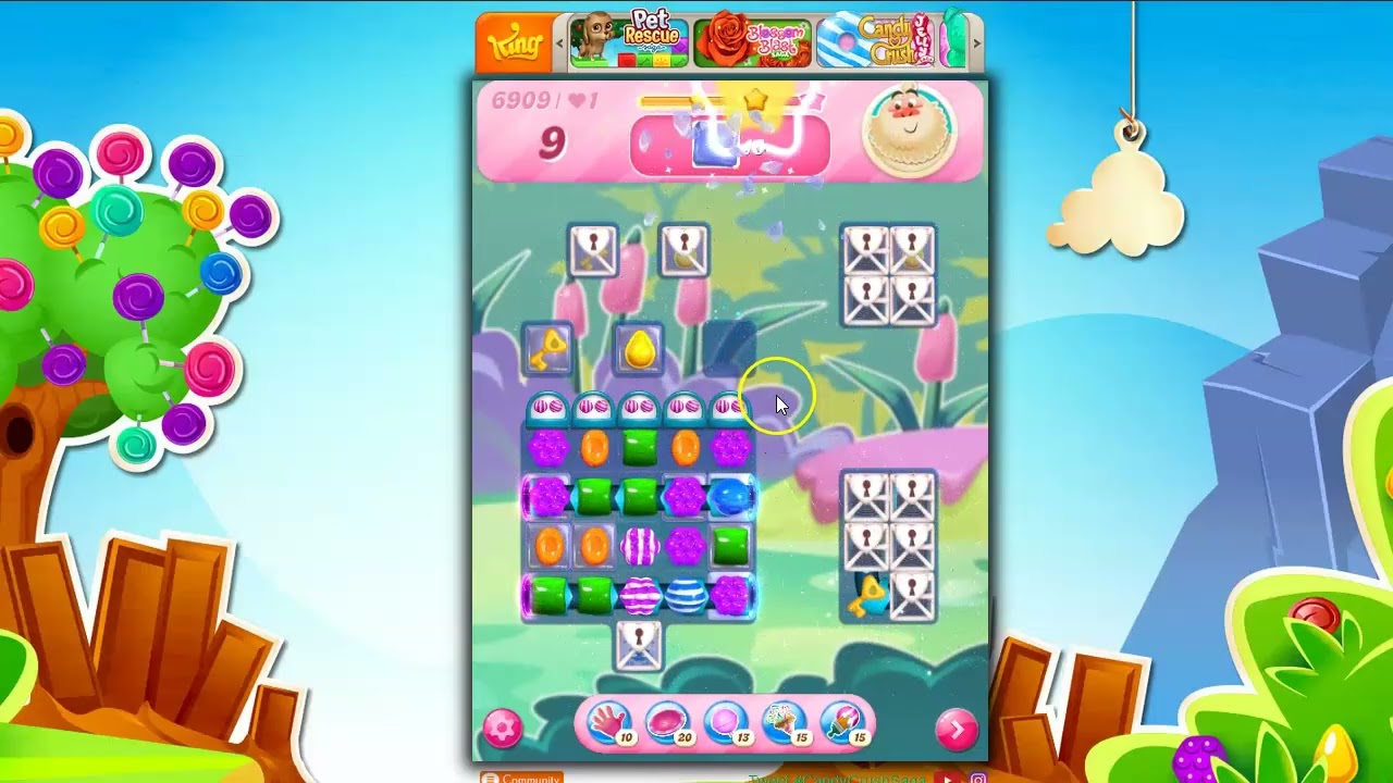 Candy Crush Level 6909 Talkthrough, 15 Moves 0 Boosters - YouTube