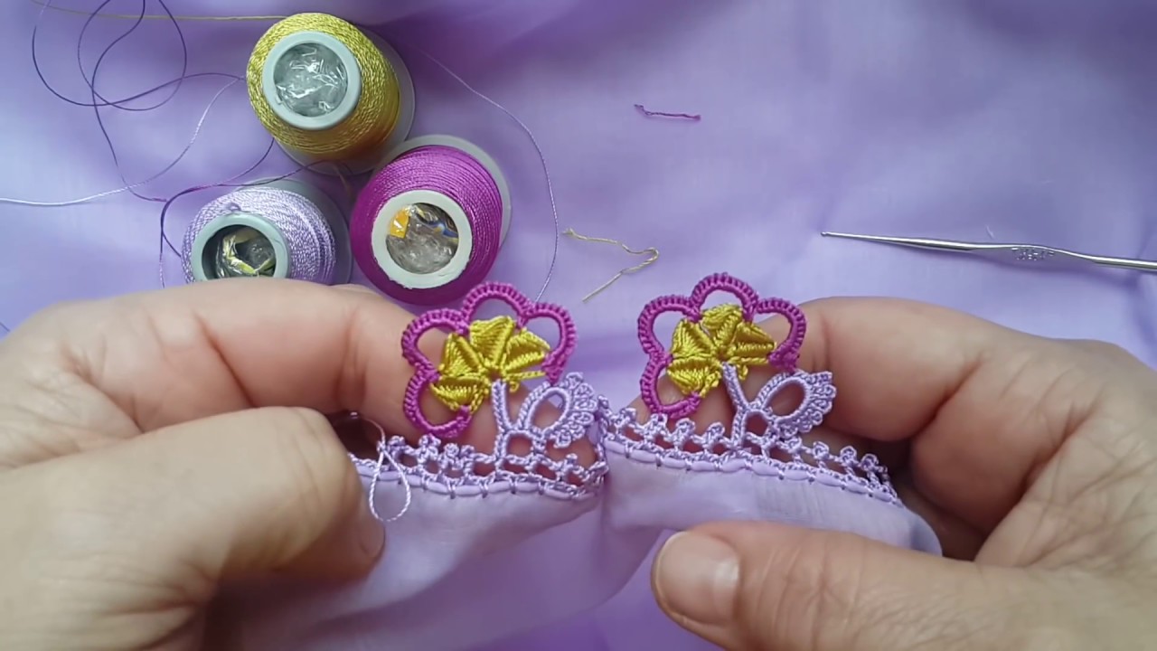 362-Birazda mekikten tığa yolumuza devam edelim mekikten çevirme kalıp gibi tığ oyası model yapımı