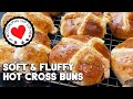 Traditional Hot Cross Buns | Easy Hot Cross Buns With Raisins | Easter Recipes | Cooking Up Love