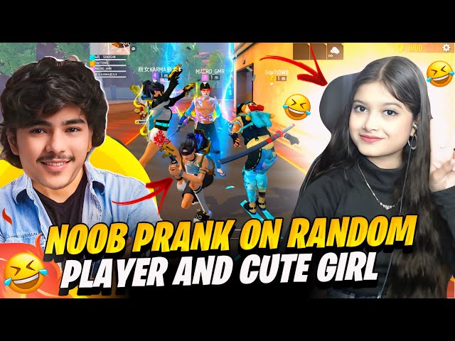 Noob Prank ON Random Player and Cute Girl on Cs Ranked😱 They Kick me😡 Garena free fire class=