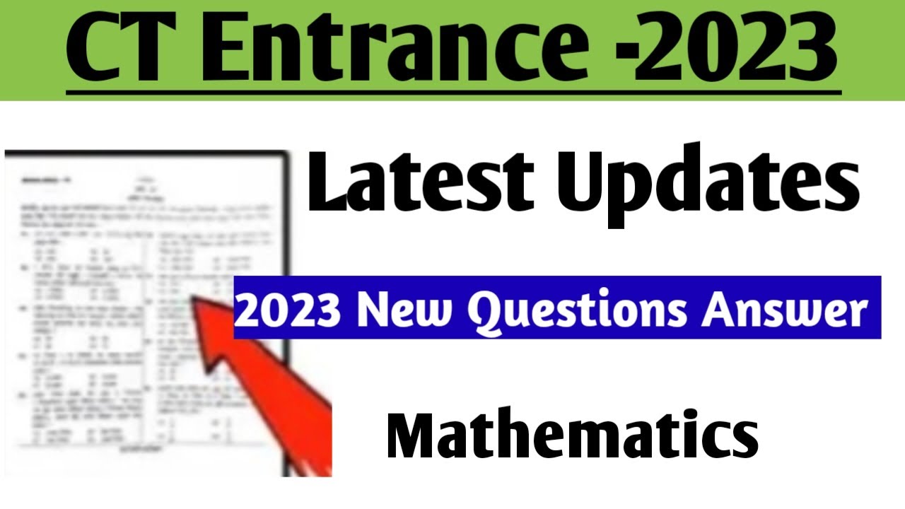 Ct Math Meet CT exam -2023 1st June Questions Analysis ll CT exam 2023 questions ...