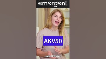 Emergent Promo Code: AKV50 | Emergent: Build Apps with AI