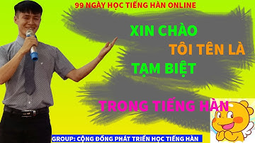 Xin chào, tên tôi là, tạm biệt trong tiếng Hàn - 99 Ngày học tiếng Hàn online - Ngày 8