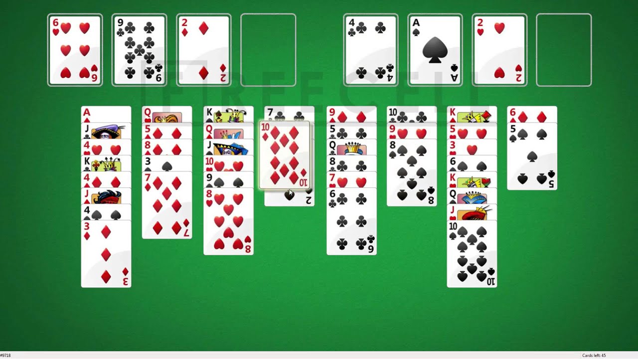 Solution to freecell game 