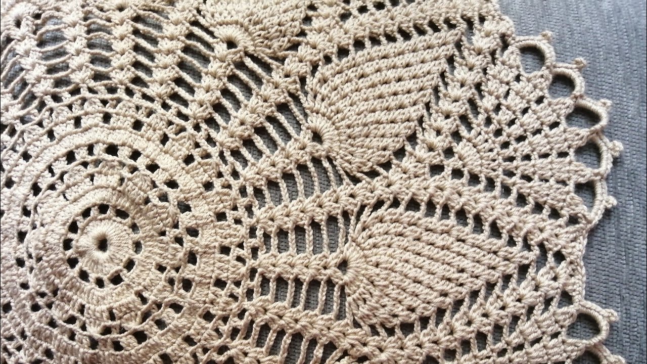 مفرش كروشية 🧶 دائري 🔵 شيك جدا 🌸1/3 🥇Crochet Mattress