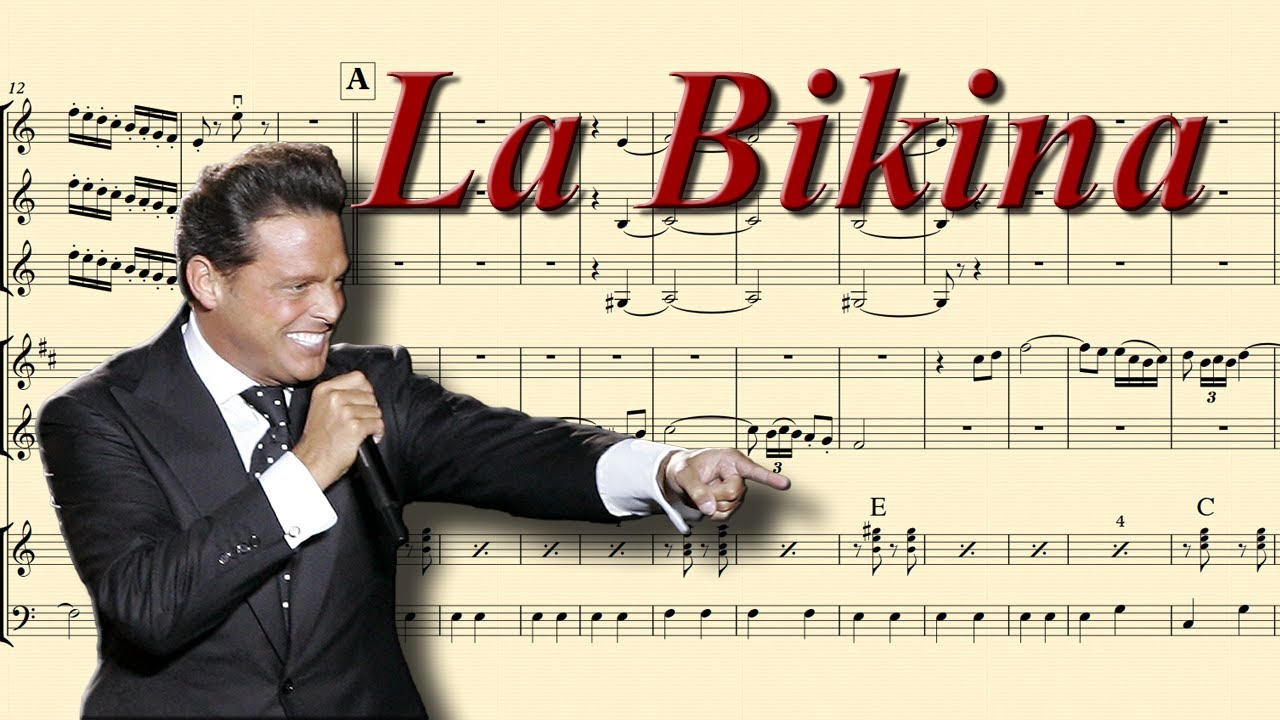 La Bikina versión Luis Miguel. Partitura para mariachi. Partituras Multimedia.