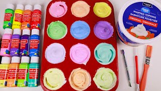 Diy How To Make 12 Frozen Paint With Whipped Cream & Watercolor Making Colors For Fun