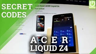 Коды в ACER Liquid Z4 - Секретное меню/Скрытые функции