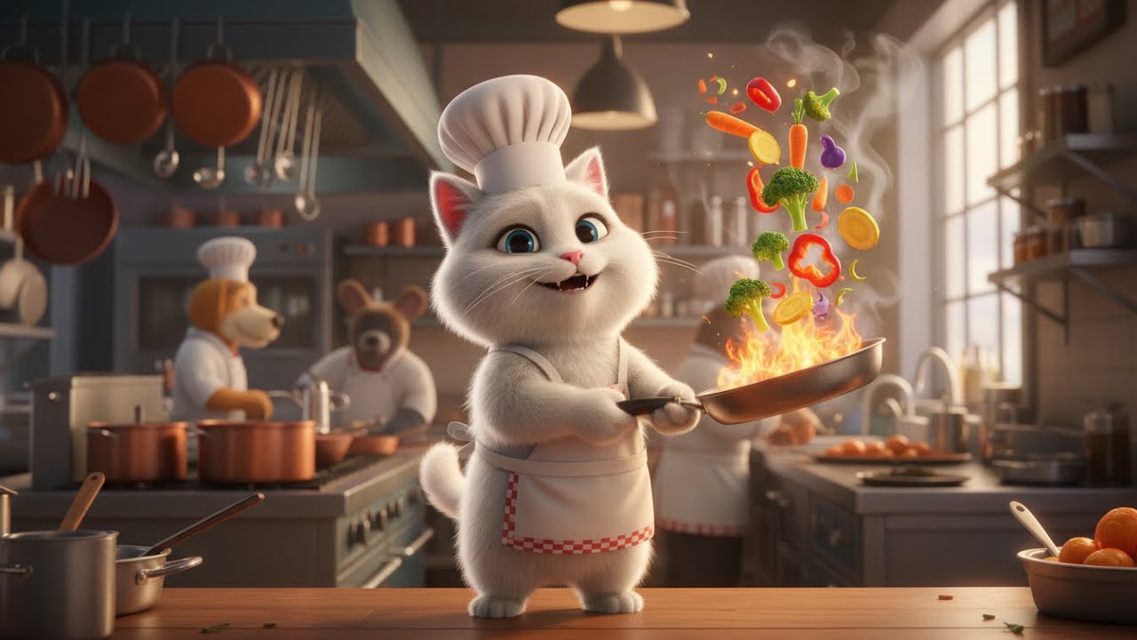 A Day in the Life of a Hardworking Cat Chef! 🍳🐱