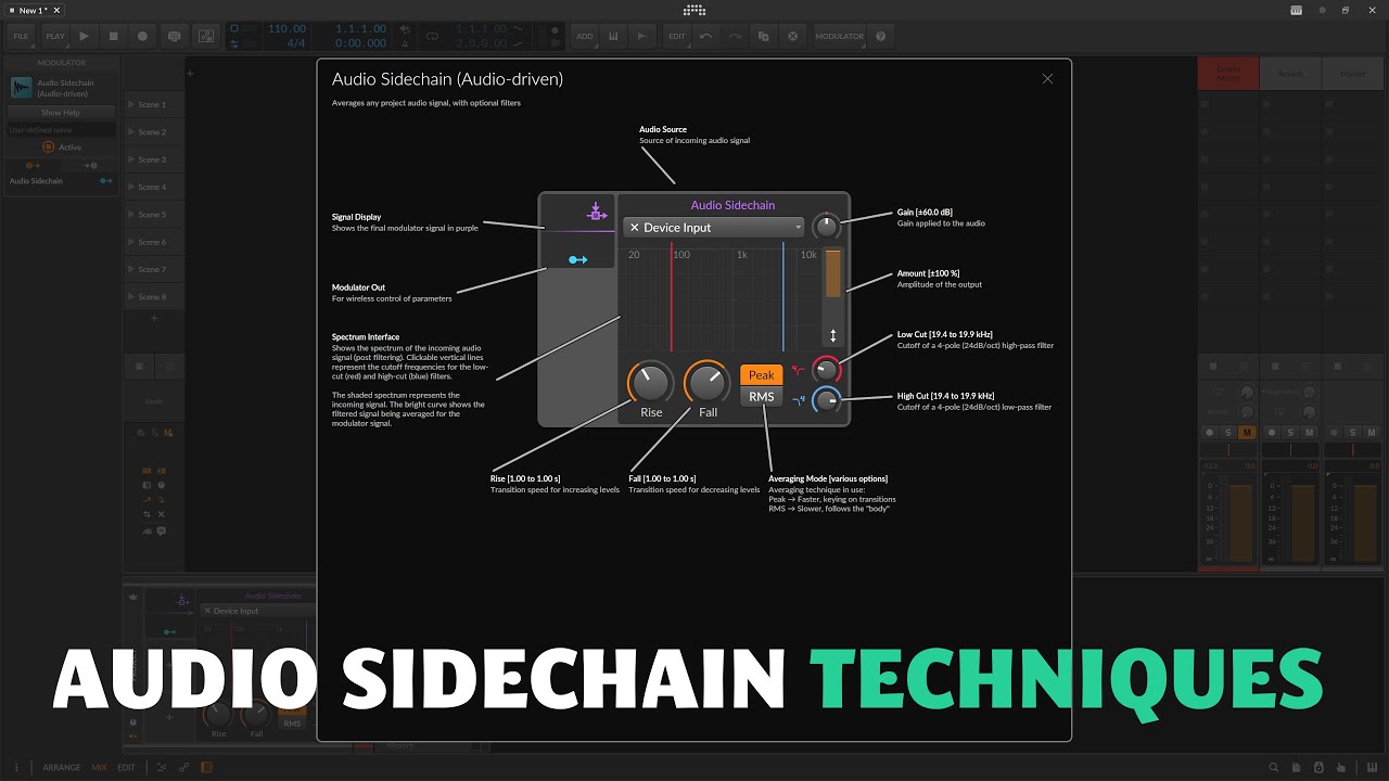 How I use the Audio Sidechain Modulator in Bitwig
