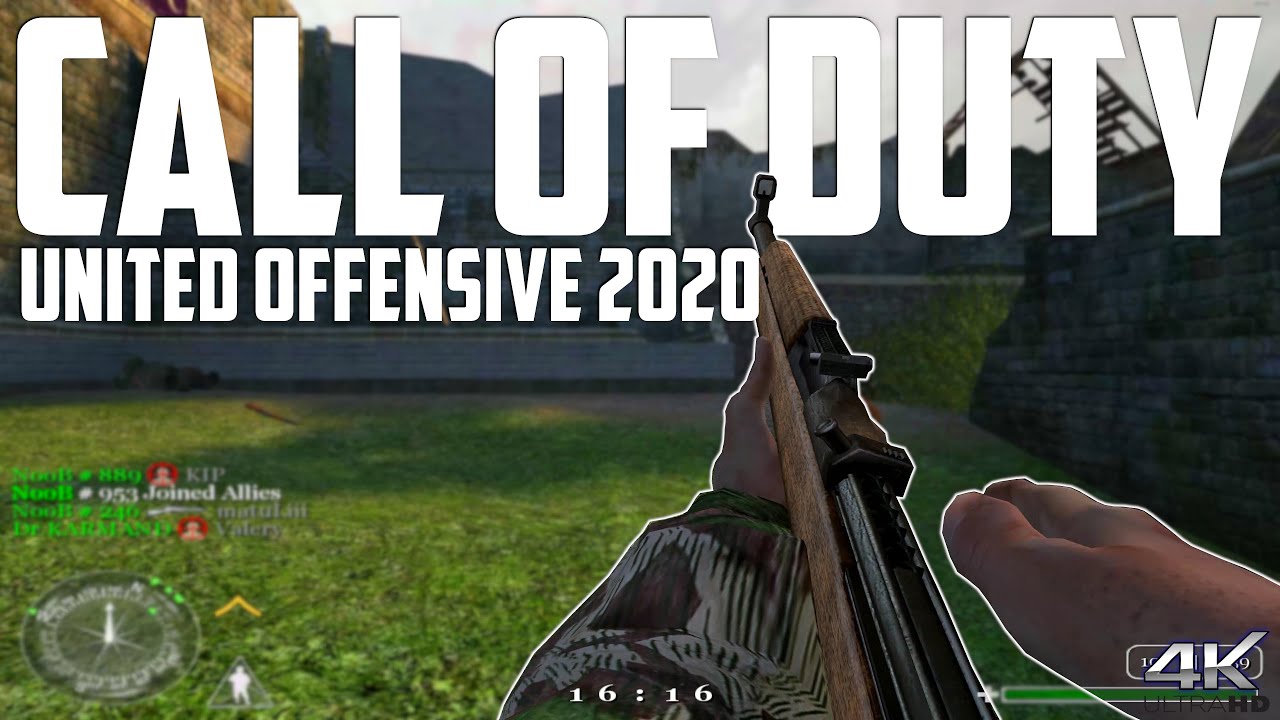 Call of Duty United Offensive Multiplayer 2020 Mp Dawnville Gameplay 4K