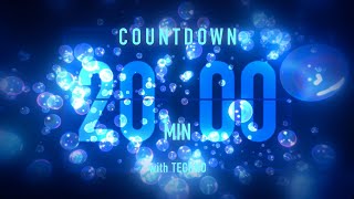 20 Minute Countdown Timer 🫧 Flip Clock with Techno Music 🎵