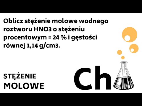 Oblicz stężenie molowe wodnego roztworu HNO3 o stężeniu procentowym = 24 % i gęstości ... - 178