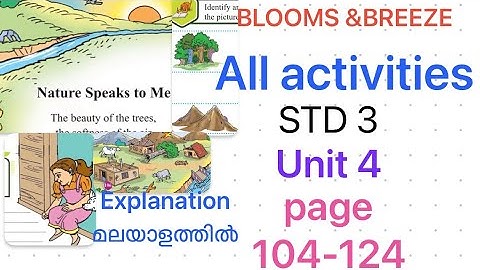 BLOOMS AND BREEZE|FULL  ACTIVITIES |STD 3| unit 4|new syllabus|schoollessons