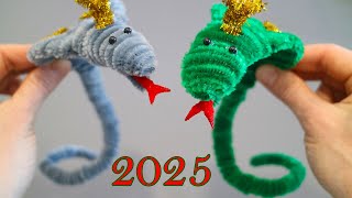 😍 SYMBOL 2025 🐍 Snake made of pipe cleaner DIY