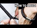 How to braid 8 strand bracelet using leather cords