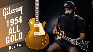 BEST TONE & GUITAR PICKUPS: Gibson 1954 Les Paul Standard Reissue ALL GOLD Murphy Lab Guitar Review